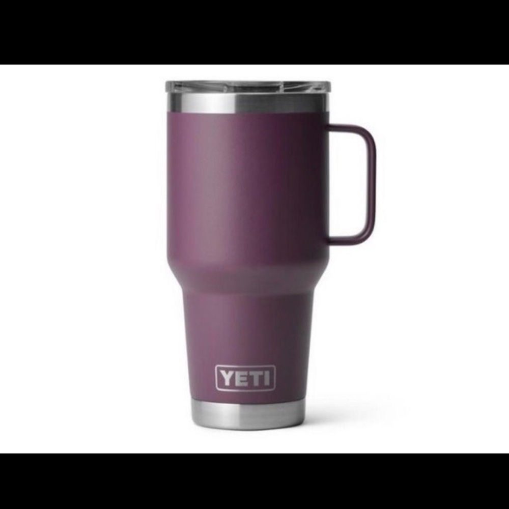 Yeti 30 oz travel mug rambler with straw lid in Nordic purple